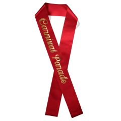 4 Inch Badge Satin Sash - 65 Inch Long - Brilliance