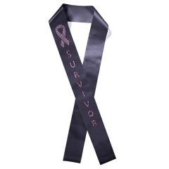 4 Inch Badge Satin Sash - 83 Inch Long - Sparkle