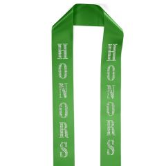 4 Inch Badge Satin Stole - 60 Inch Long - Sparkle
