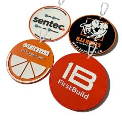 4 Inch Custom PVC Coasters With Keychain