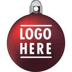 1/4 Inch Recycled Wood Ornaments-Bulb 1 - Red