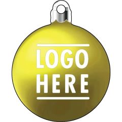 1/4 Inch Recycled Wood Ornaments-Bulb 1 - Yellow