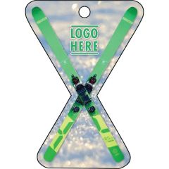 1/4 Inch Recycled Wood Ornaments-Skis