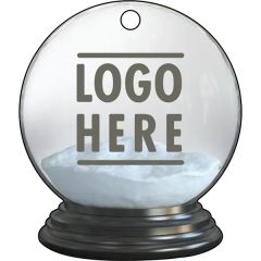 1/4 Inch Recycled Wood Ornaments-Snow Globe With Snow