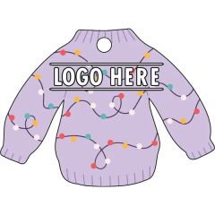 1/4 Inch Recycled Wood Ornaments-Sweater With Lights