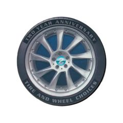 4 Inch Round Hard Top Rubber Lined Coasters W/ 1/16 Inch Thick Base