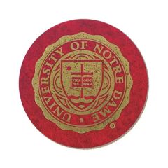 4 Inch Round Leatherette Coaster