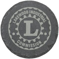 4 Inch Round Slate Coaster