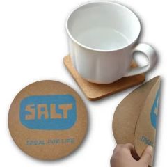 4 Inch UV Printed Absorbent Cork Coasters