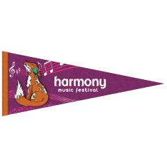 4 Inch X 10 Inch Custom Printed Soft Felt Pennant