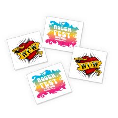 4 Inch  X 11 Inch  Custom Temporary Tattoos
