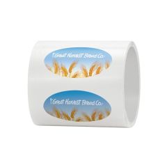 4 Inch X 2 Inch Oval Roll Labels