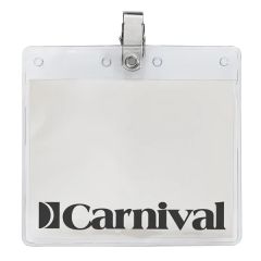 4 Inch X 3 Inch Printed Horizontal Vinyl Pouch With Bulldog Clip