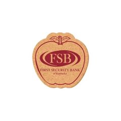 4 Inch X 4 Inch Apple Shape Cork Coasters