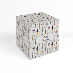 4 Inch X 4 Inch X 3 Inch 4CP Full Bleed E-Flute Tuck Box