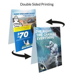 4 Inch X 5.75 Inch Plastic Table Tent Sign
