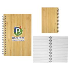 4 Inch X 6 Inch Bamboo Spiral Notebook