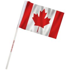 4 Inch X 6 Inch Canada Imprinted Staff Polyester Stick Flags