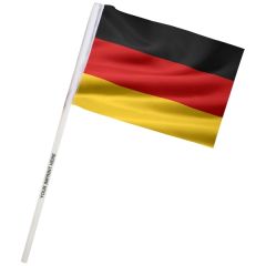 4 Inch X 6 Inch Germany Imprinted Staff Polyester Stick Flags