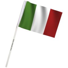 4 Inch X 6 Inch Italy Imprinted Staff Polyester Stick Flags