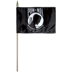 4 Inch X 6 Inch Pow/Mia Mounted Cotton Stick Flag