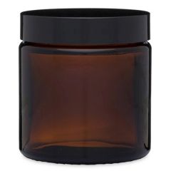4 Oz Amber Glass Straight Sided Jars