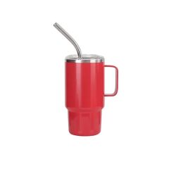 4 Oz Stainless Steel Tumbler With Straw and Handle