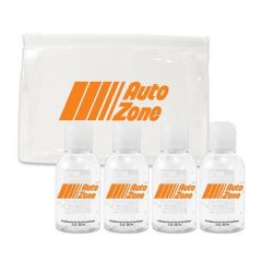 4 Pack Of 2 Oz Sanitizer In Eva Zip Lock Bag