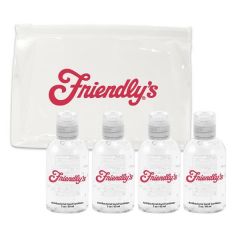 4 Pack Of 2 Oz Sanitizer In Eva Zip Lock Bag