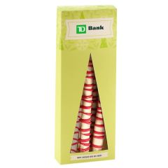 4 Piece Chocolate Pretzel Rod Holiday Boxes - White Chocolat