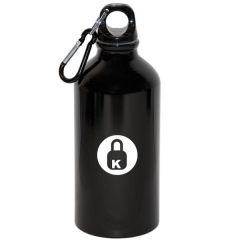 500 Ml (17oz.) Aluminum Water Bottle With Carabineer