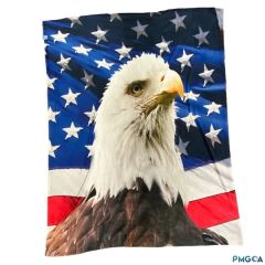 50 Inch X 60 Inch Full Color Poly Sherpa Blanket