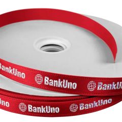 5/8 Inch Badge Satinch Ribbon - 25yd Roll - Foil Print