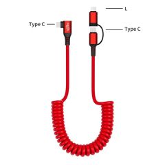 59 Inch Spring USB-C Fast Charging Cable