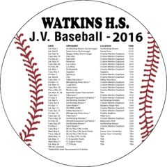 5.5 Inch Circle Baseball Magnet