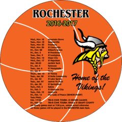 5.5 Inch Circle Basketball Magnet
