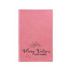 5 1/4 Inch X 8 1/4 Inch Pink Leatherette Sketch Book