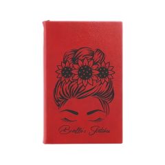 5 1/4 Inch X 8 1/4 Inch Red Leatherette Sketch Book