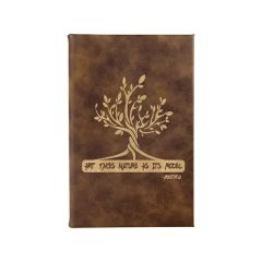 5 1/4 Inch X 8 1/4 Inch Rustic/Gold Leatherette Sketch Book