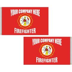 5 Ft X 8 Ft Firefighter Double Sided Knitted Polyester Flag