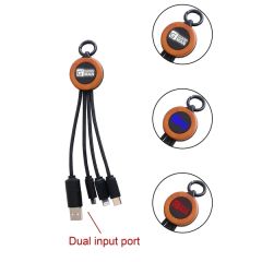 5 In 1 rPET LED Charging Cable-Round Shape