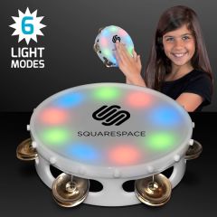 5 Inch Light Up Round Tambourine Toy