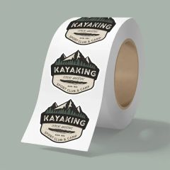 5 Inch X 4 Inch Bopp Stickers On Roll - 3.5 MIL