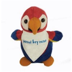 5 Inch Baby Parrot With Bandana and One Color Imprint