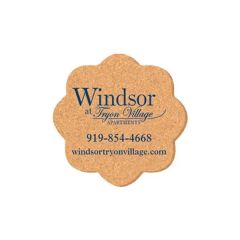 5 Inch Flower Shape Cork Coasters