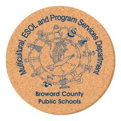 5 Inch  Round Solid Cork Coaster
