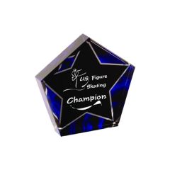 5 Inch Star Blue Velvet Acrylic