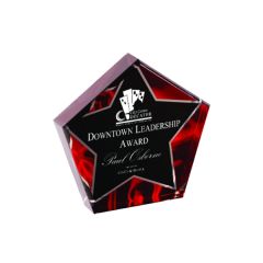5 Inch Star Red Velvet Acrylic