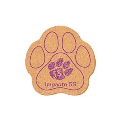 5 Inch X5 Inch  Paw Shape Cork Coasters