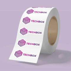 5 Inch X 2 Inch Bopp Stickers On Roll - 3.5 MIL
